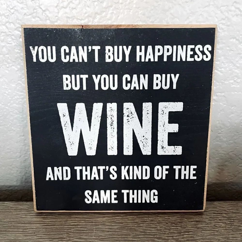 Wine Lover Farmhouse Solid Wood Decor Sign